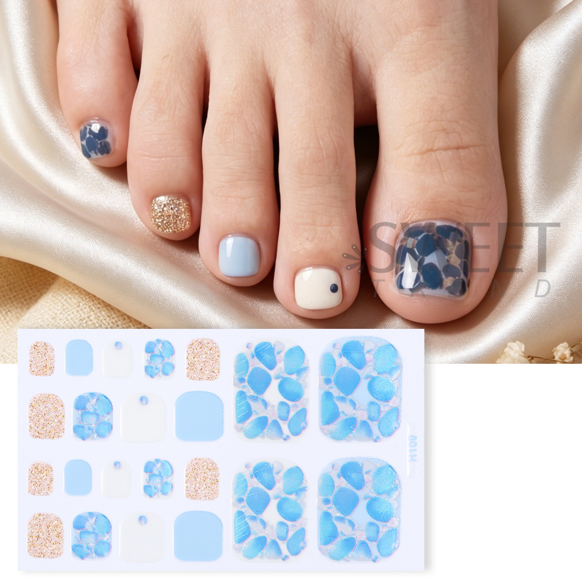 5pcs Elegant Rhinestone Design – обзор и цена Full Cover Adhesive
