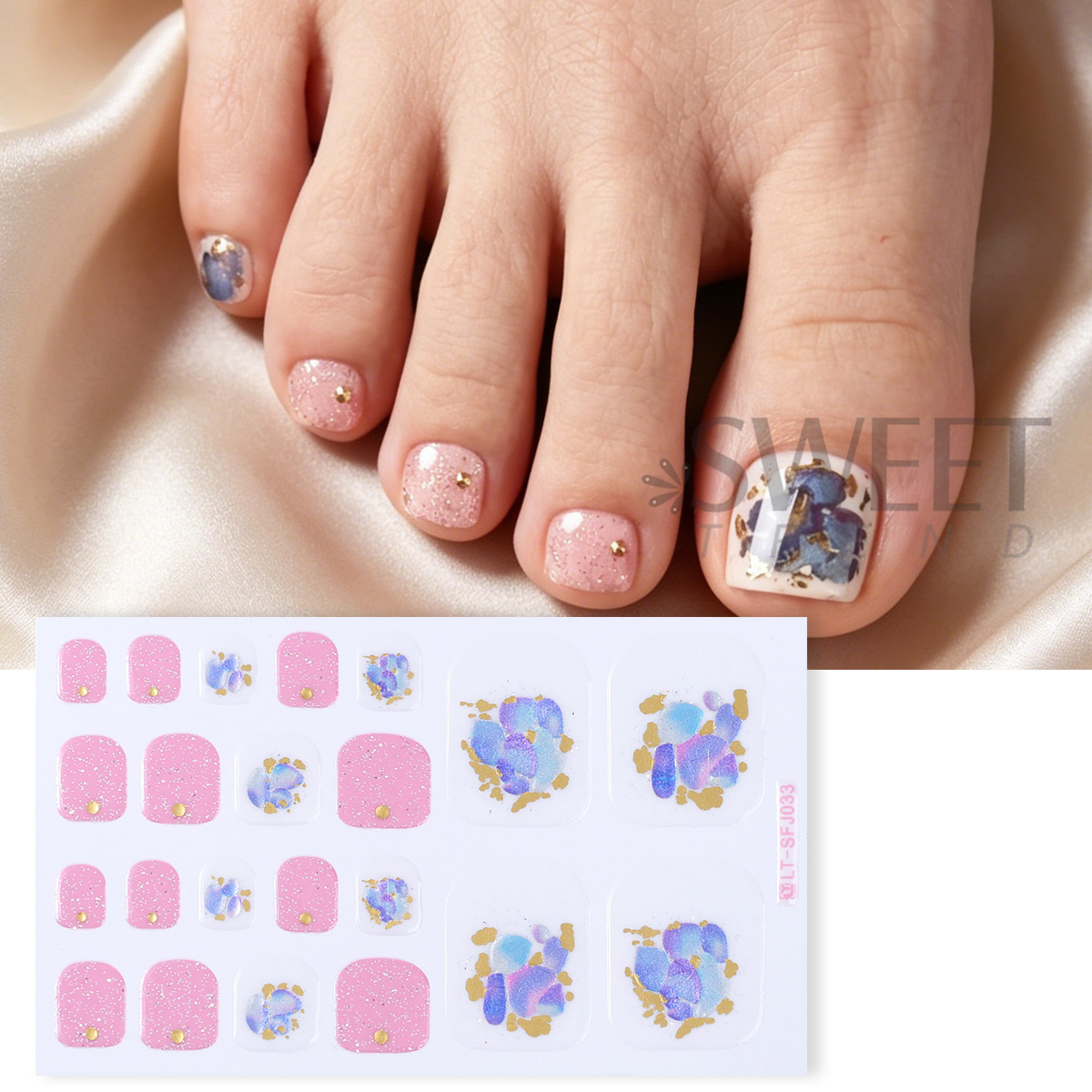 5pcs Elegant Rhinestone Design – обзор и цена Full Cover Adhesive