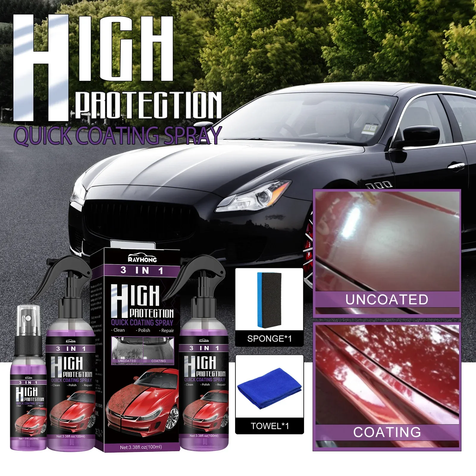 3 In 1 Car Ceramic Nano Coatin – обзор и цена Nano Liquid Coating